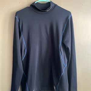 Nike Pro Combat Dark blue Long Sleeve Turtleneck with Blue Accents